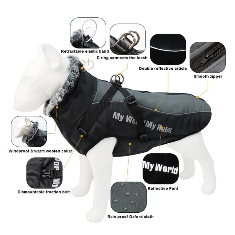 Winter Warm Reflective Light Dog Cloth