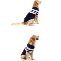 Dog sweater vest with stripes knitted