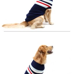 Dog sweater vest with stripes knitted