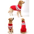 Dog sweater vest with stripes knitted