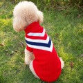 Dog sweater vest with stripes knitted