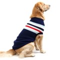 Dog sweater vest with stripes knitted