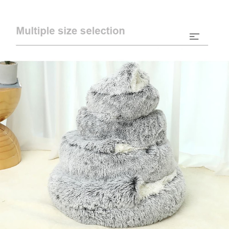 Dog Winter House Round Cushion 2 In 1