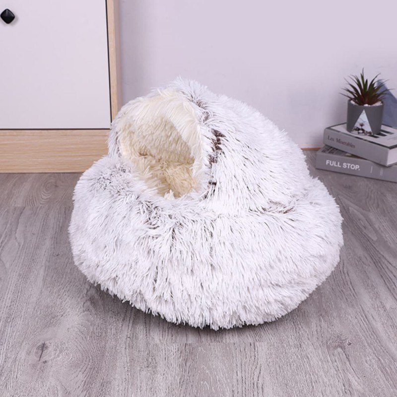 Dog Winter House Round Cushion 2 In 1
