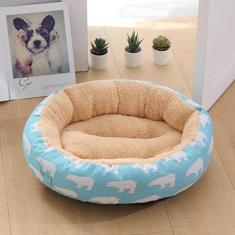 Small Dog Round Pet Beds Multicolor