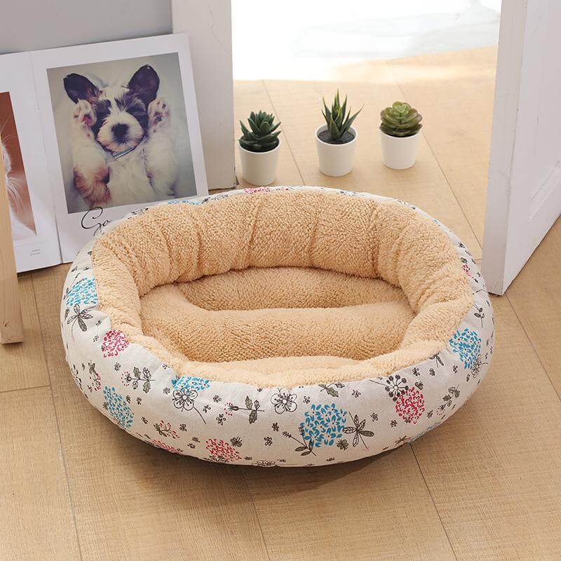 Small Dog Round Pet Beds Multicolor