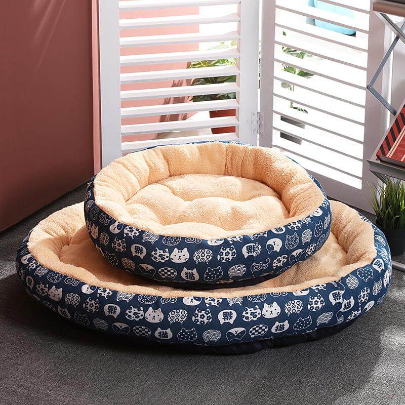 Small Dog Round Pet Beds Multicolor