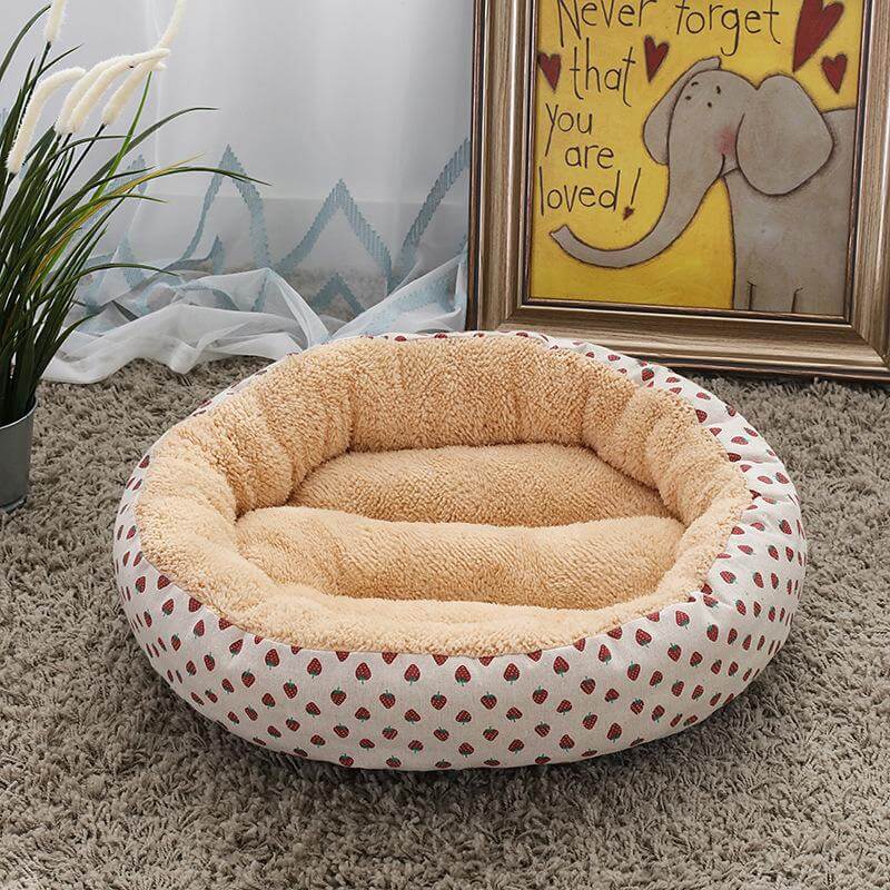 Small Dog Round Pet Beds Multicolor