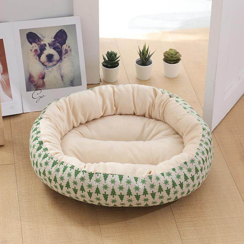 Small Dog Round Pet Beds Multicolor
