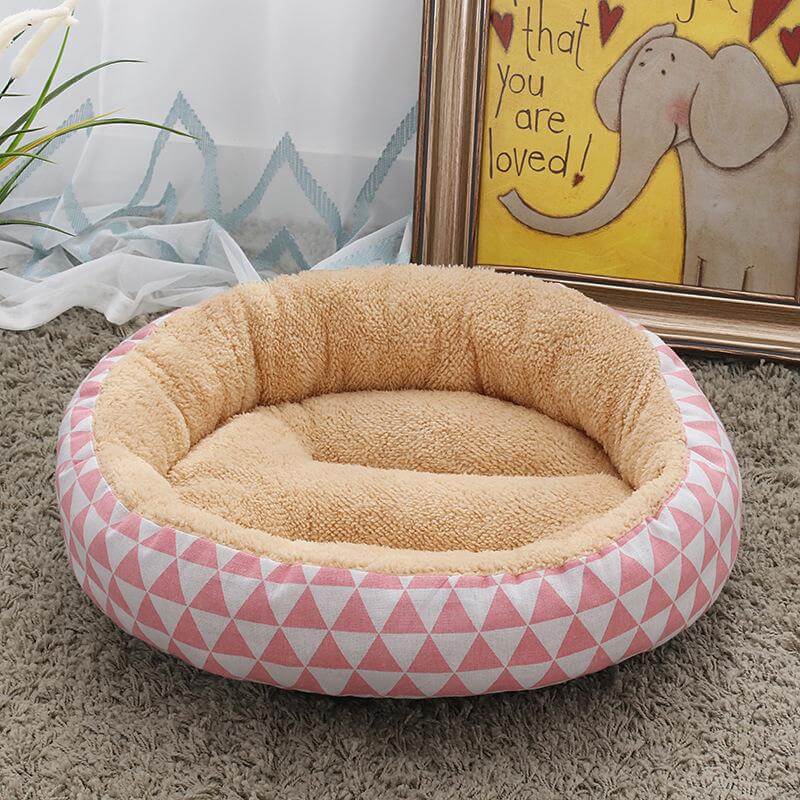 Small Dog Round Pet Beds Multicolor