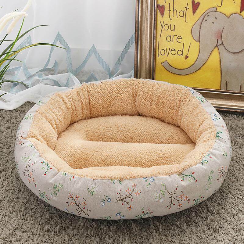 Small Dog Round Pet Beds Multicolor