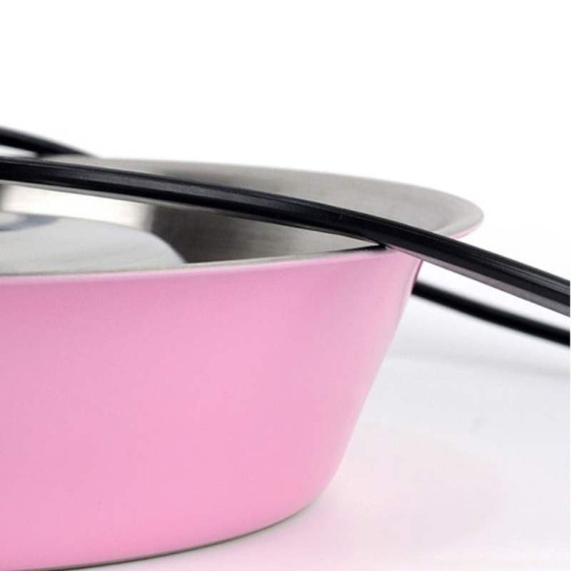 Stainless Steel Dog Bowl with Rubber Base