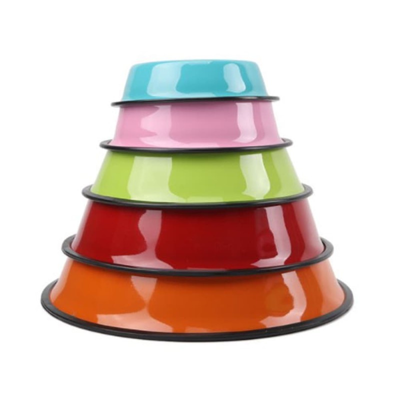 Stainless Steel Dog Bowl with Rubber Base