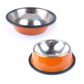 Stainless Steel Dog Bowl with Rubber Base