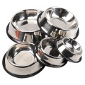 Stainless Steel Dog Bowl with Rubber Base