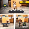 Elevated Dog Bowls Raised Steel Pawprint Feeder