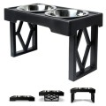 Elevated Dog Bowls Raised Steel Pawprint Feeder