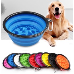 Portable Slow Eat Feeder Dog Water Bowls