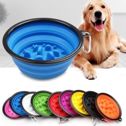 Portable Slow Eat Feeder Dog Water Bowls