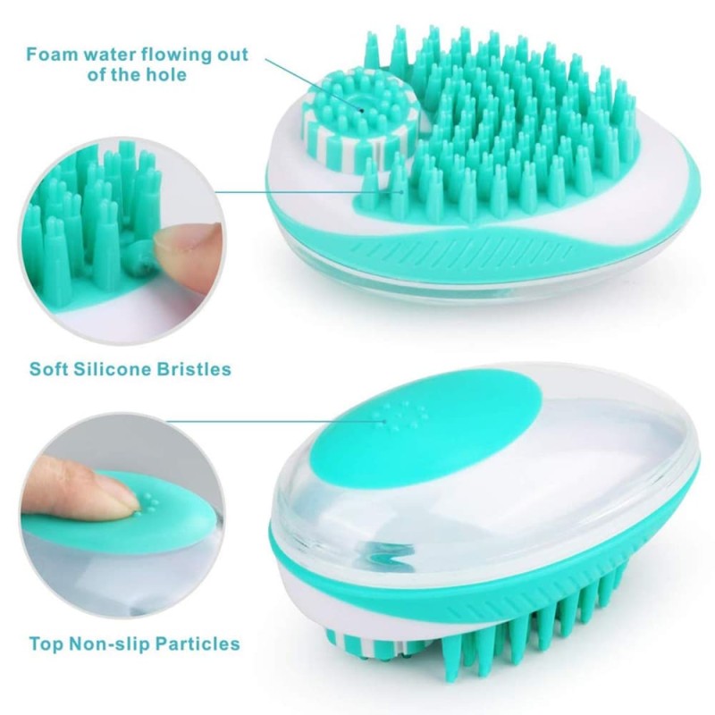 Dog Bath Brush and Shampoo Dispenser
