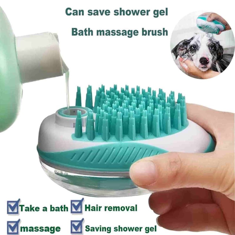 Dog Bath Brush and Shampoo Dispenser