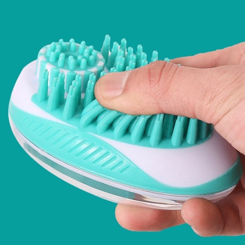 Dog Bath Brush and Shampoo Dispenser