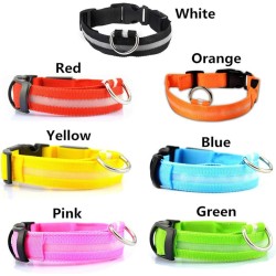 Dog Collar Leads safety harness, flashing lighting up