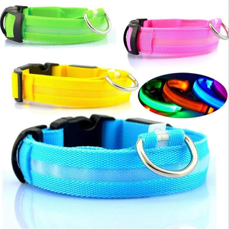 Dog Collar Leads safety harness, flashing lighting up
