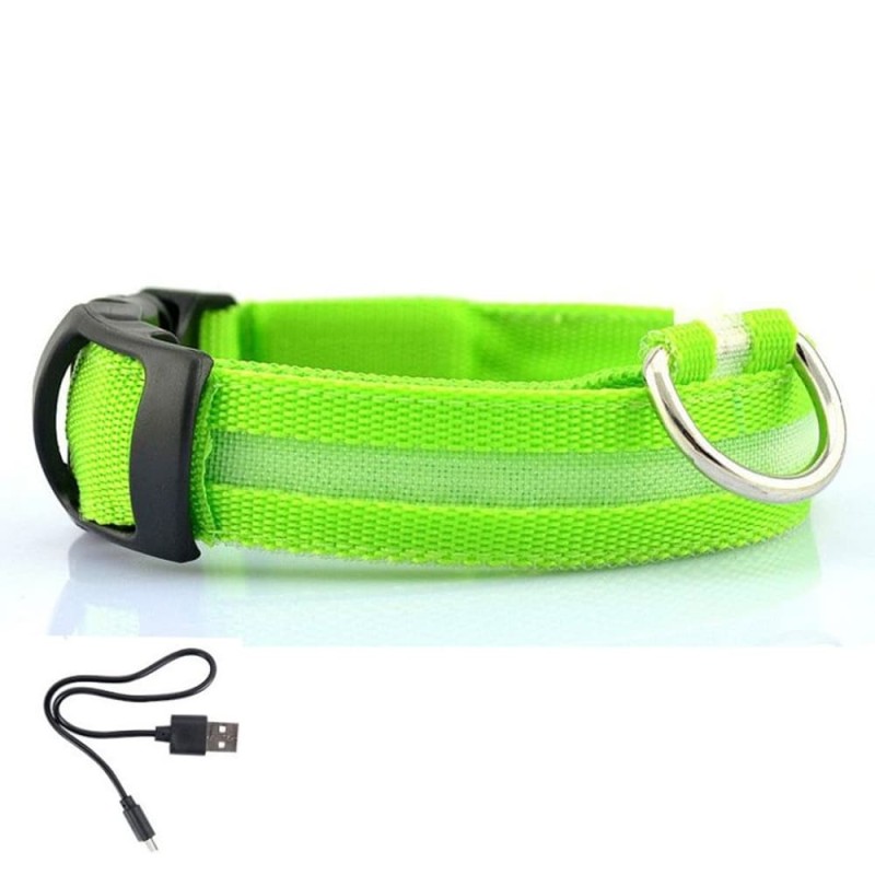Dog Collar Leads safety harness, flashing lighting up
