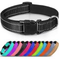 Reflective Neoprene Adjustable Padded Nylon Dog Collar