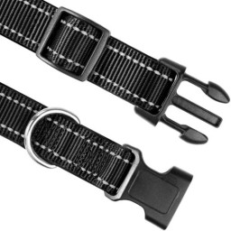 Reflective Neoprene Adjustable Padded Nylon Dog Collar