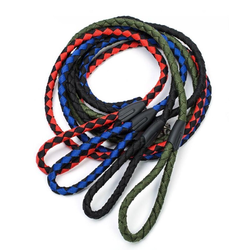 Hand-woven dog rope collar with chest straps