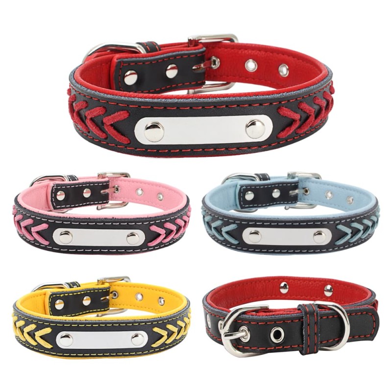 Collar for Dogs, Braided Soft Padded