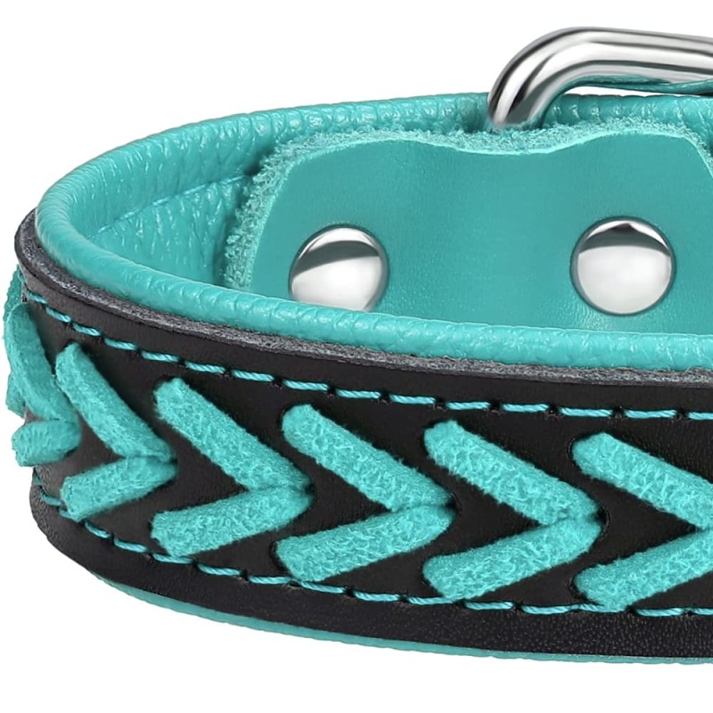 Collar for Dogs, Braided Soft Padded