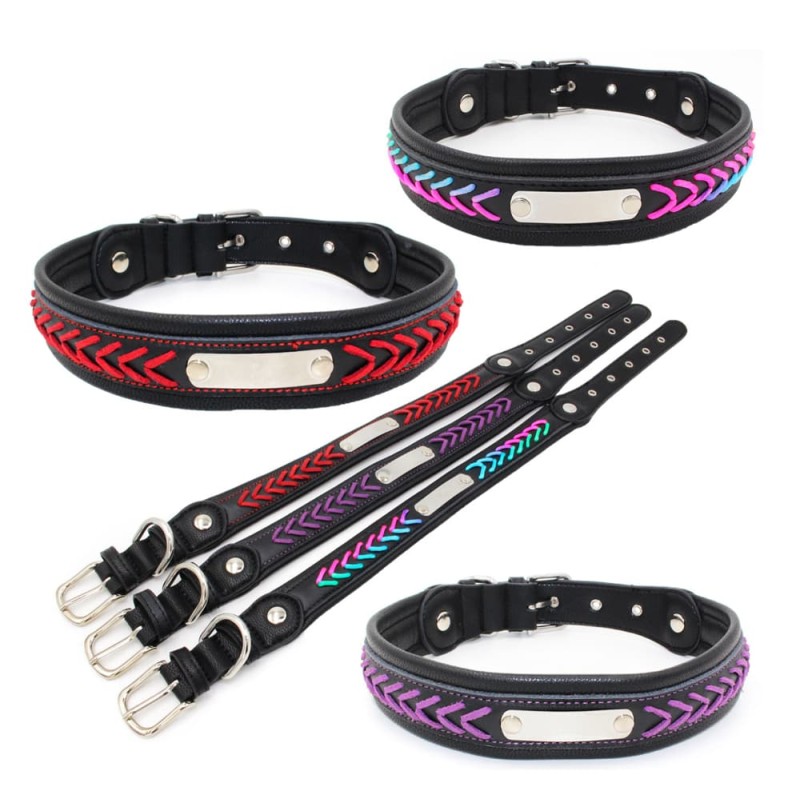 Collar for Dogs, Braided Soft Padded