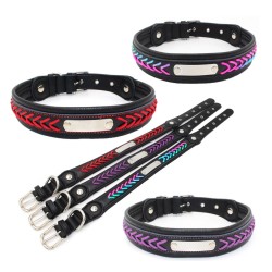 Collar for Dogs, Braided Soft Padded
