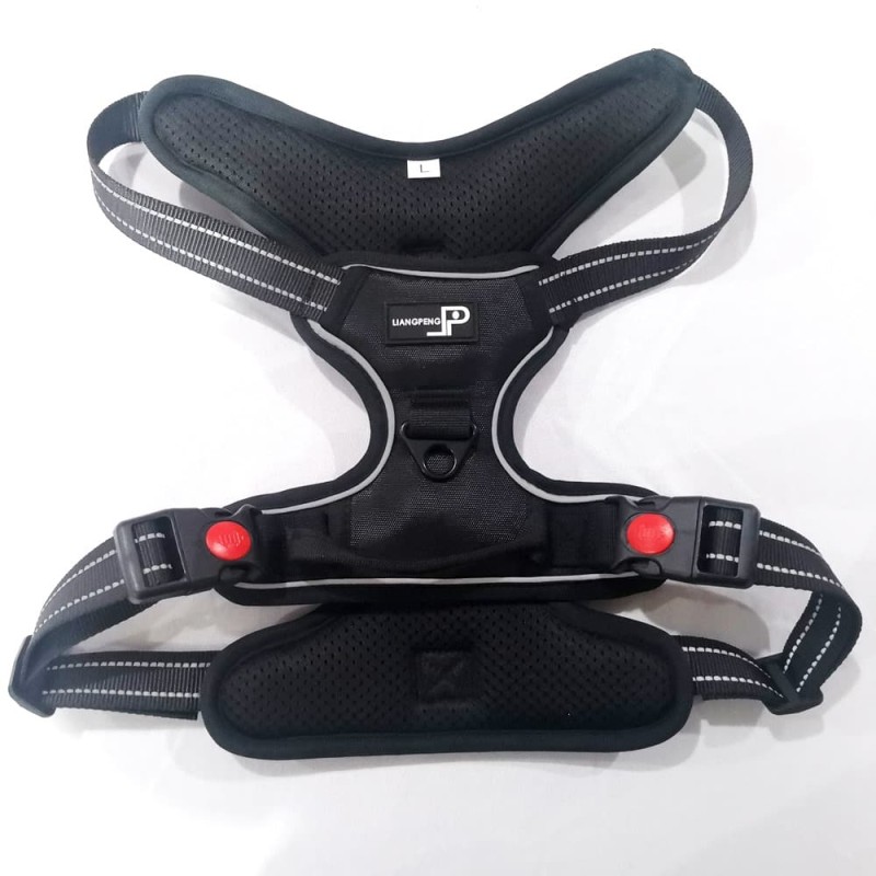 No-Pull Pet Harness with 2 Leash Clips Adjustable Soft Padded