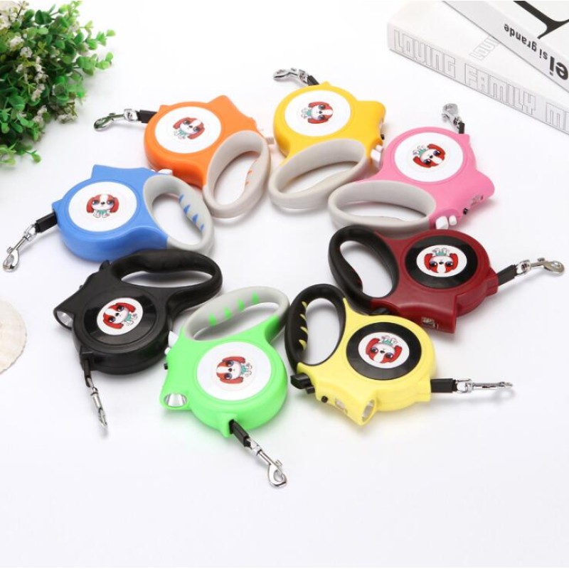 Automatic Retractable Leash With Flashlight for Dog