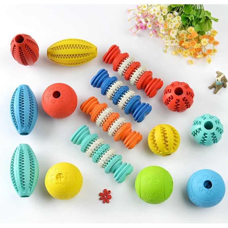 Dog Toys Extra-tough Rubber Jump Interactive Elasticity Ball Dog Chew