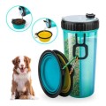 Eco-friendly plastic 2 in 1 pet food water bottle for dog travel