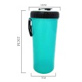 Eco-friendly plastic 2 in 1 pet food water bottle for dog travel